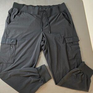 Lightweight Joggers Women's XL All in Motion Black Many Pockets Tapered Ankle
